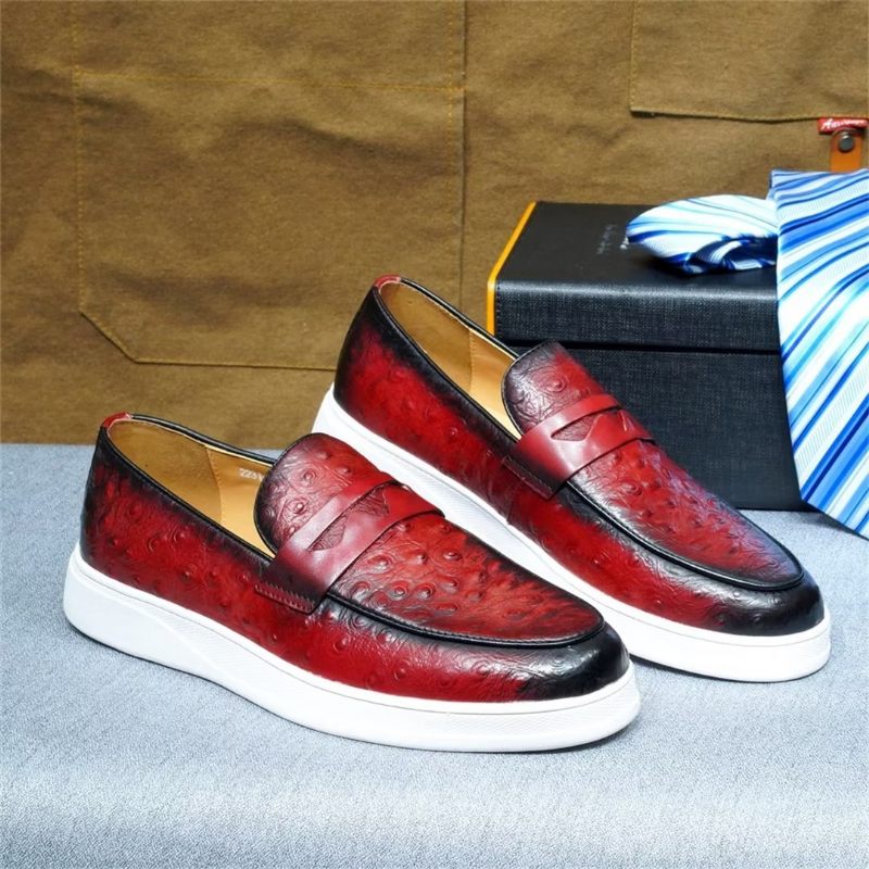 Calçados Casuais Masculinos Crocodilo Casuals - Vermelho