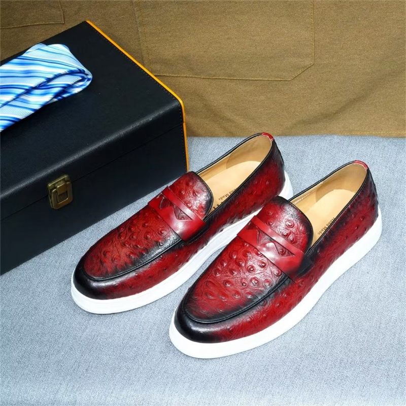 Calçados Casuais Masculinos Crocodilo Casuals - Vermelho