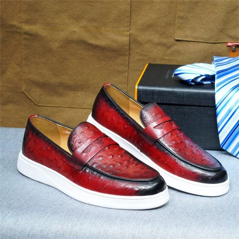 Calçados Casuais Masculinos Crocodilo Casuals - Vermelho