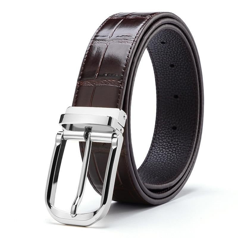 Cintos Masculinos Vintage Luxuoso Croco Couro Cinta