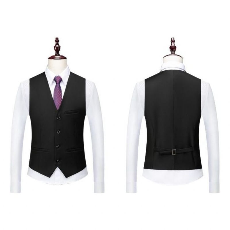 Conjunto Terno Masculino Com Calça Blazer Acetato - Preto