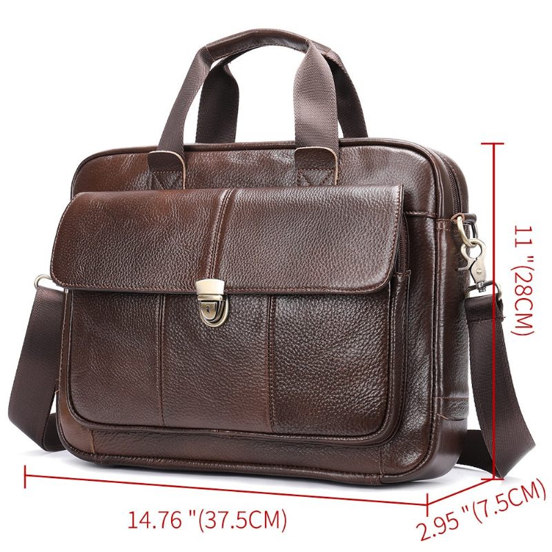 Maleta Masculina Para Laptop Bolsa Ombro - Café