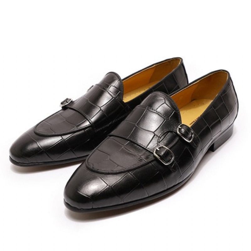 Mocassins Masculinos Alliluxe Exótico Slip On - Preto