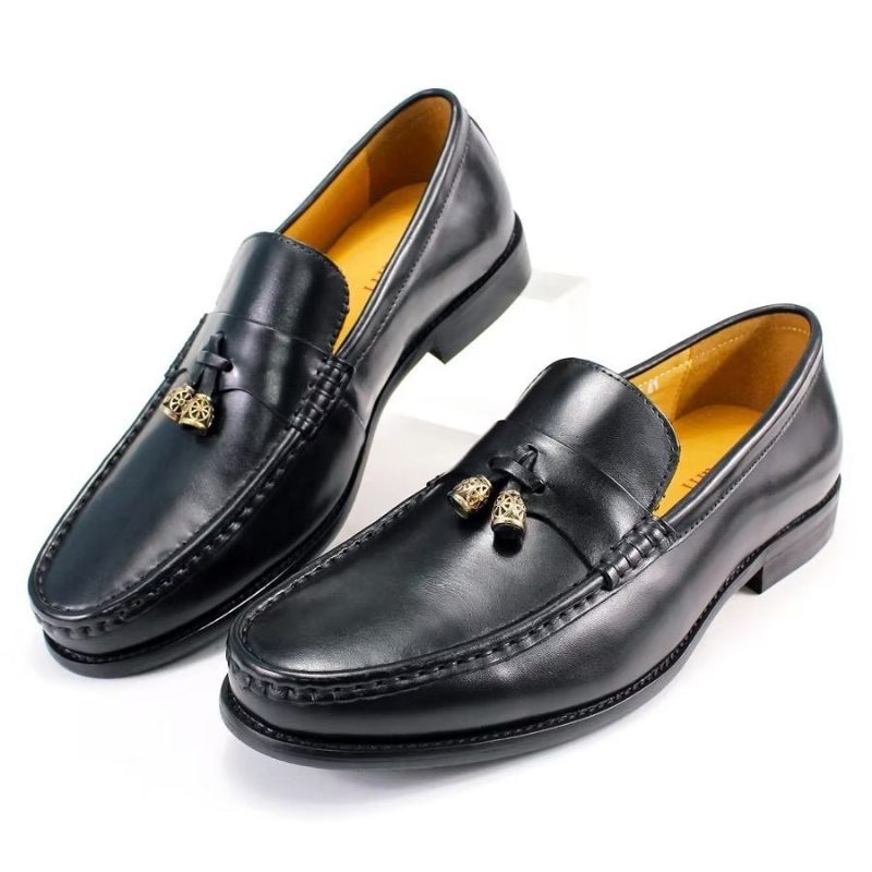 Mocassins Masculinos Brogue Slip On - Preto