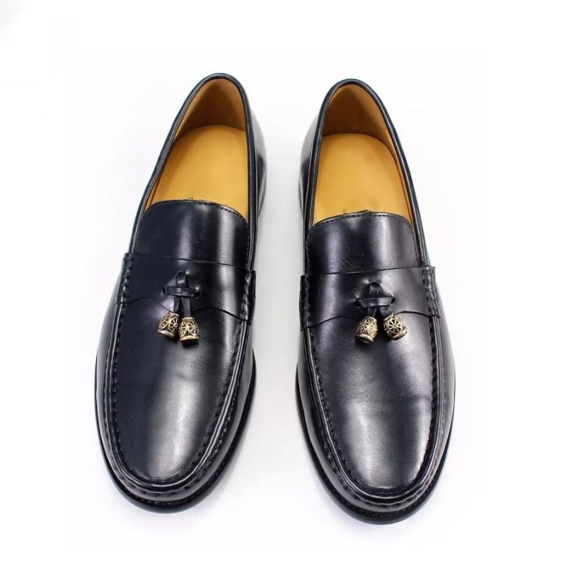 Mocassins Masculinos Brogue Slip On - Preto