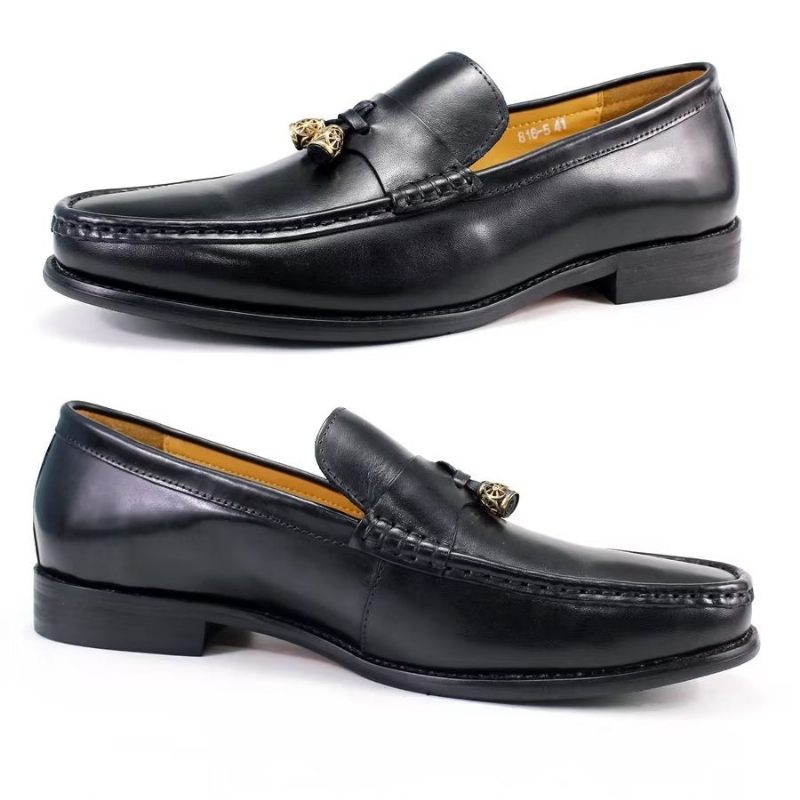 Mocassins Masculinos Brogue Slip On - Preto