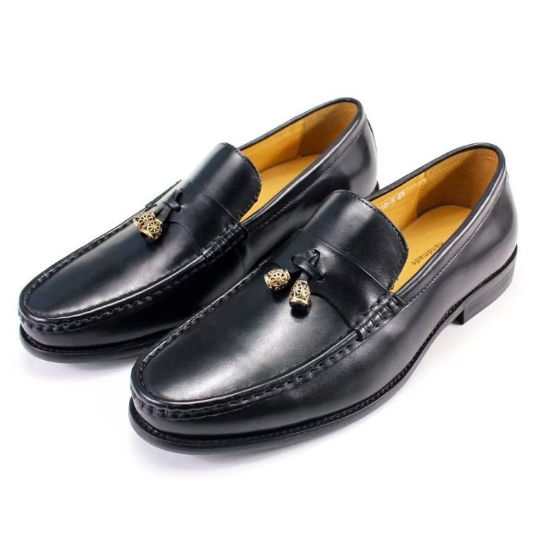 Mocassins Masculinos Brogue Slip On - Preto