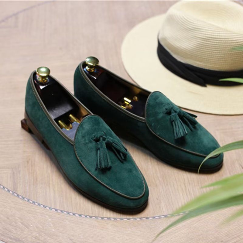 Mocassins Masculinos Camurça - Verde