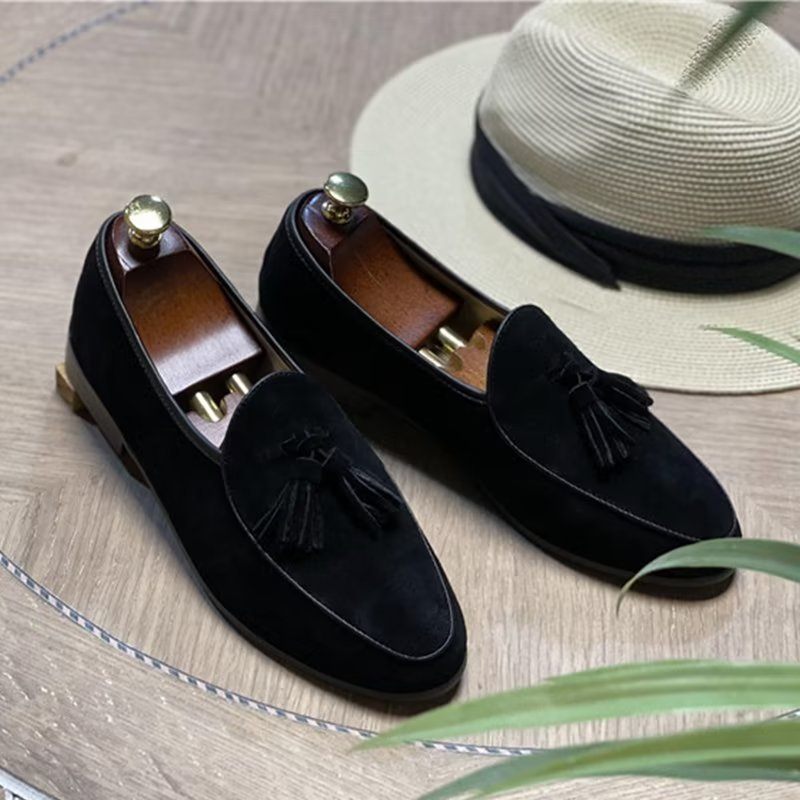 Mocassins Masculinos Camurça - Preto