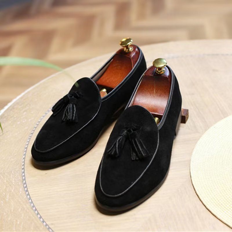 Mocassins Masculinos Camurça - Preto