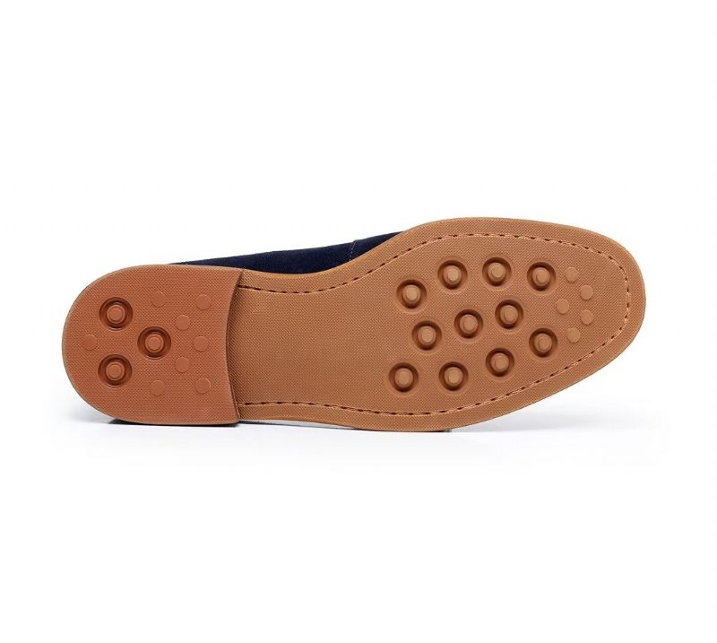 Mocassins Masculinos Clássicos Couro - Azul