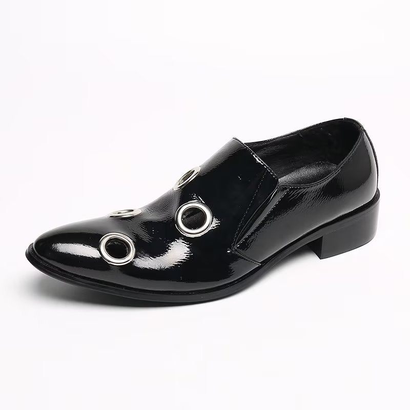 Mocassins Masculinos Com Estampa Chamativa E Slip-on - Preto