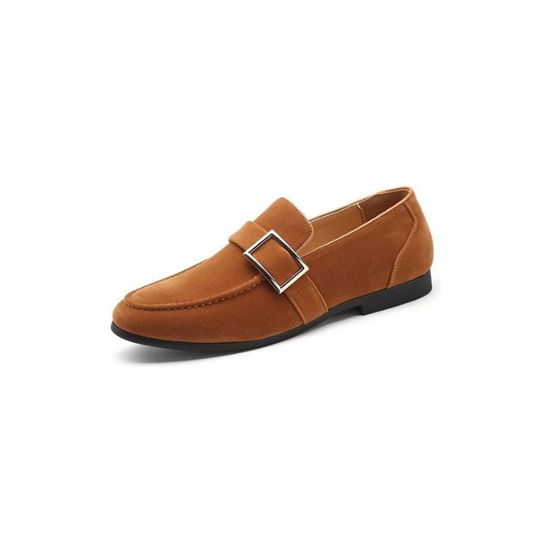 Mocassins Masculinos Com Relevo Moderno E - Marrom