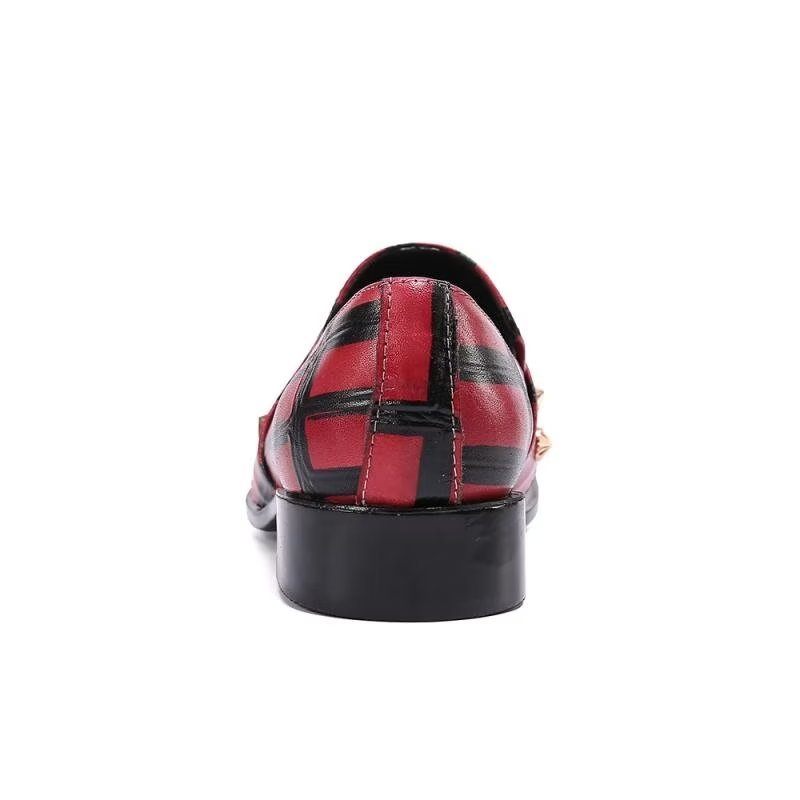 Mocassins Masculinos Couro - Vermelho