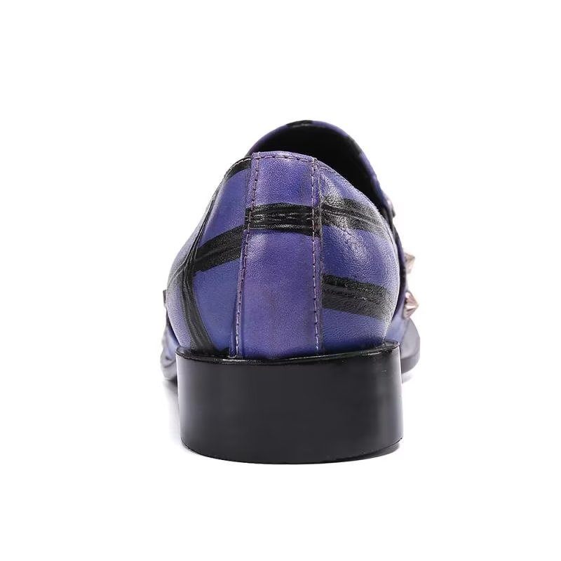 Mocassins Masculinos Couro - Roxo