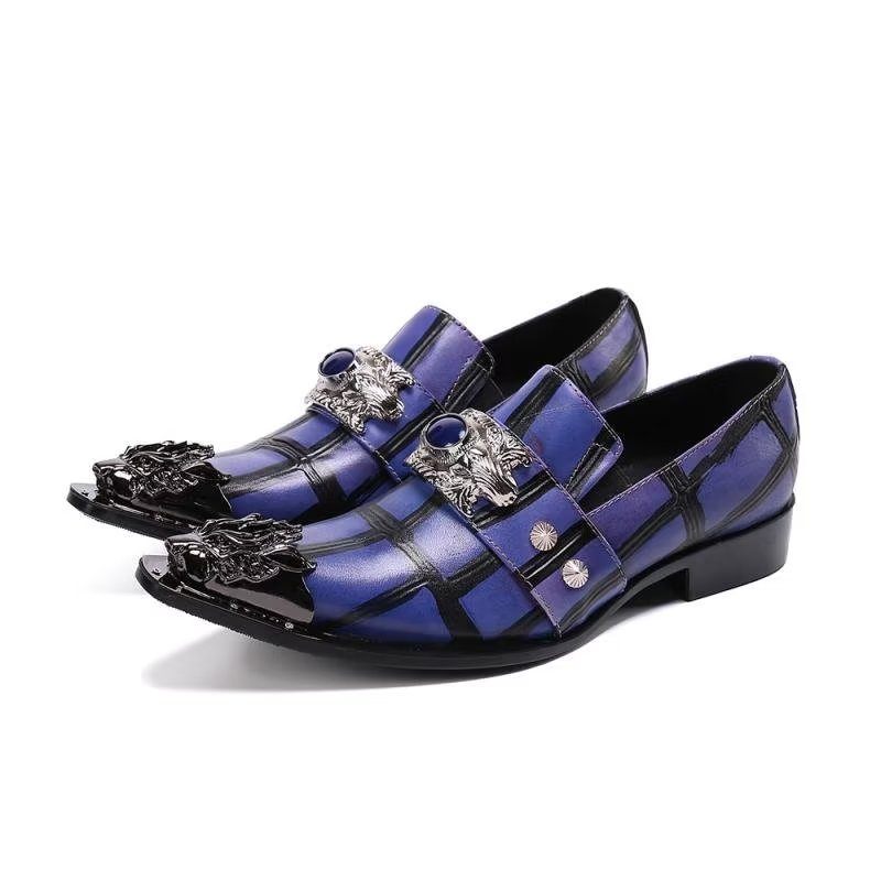 Mocassins Masculinos Couro - Roxo