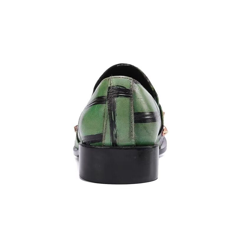 Mocassins Masculinos Couro - Verde