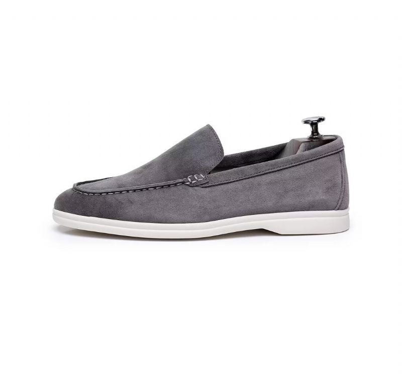 Mocassins Masculinos Couro - Cinza