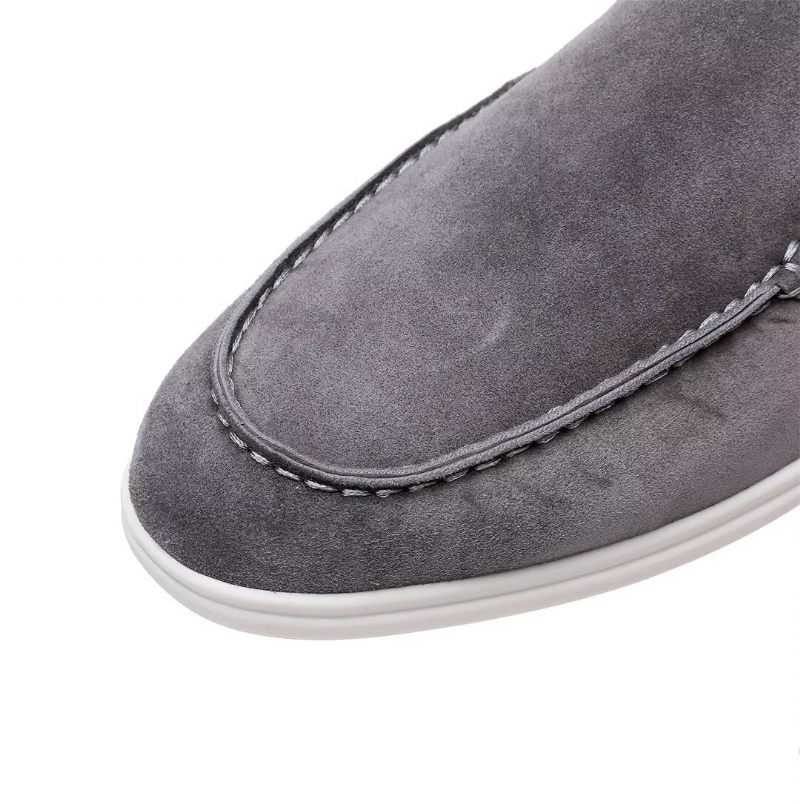 Mocassins Masculinos Couro - Cinza