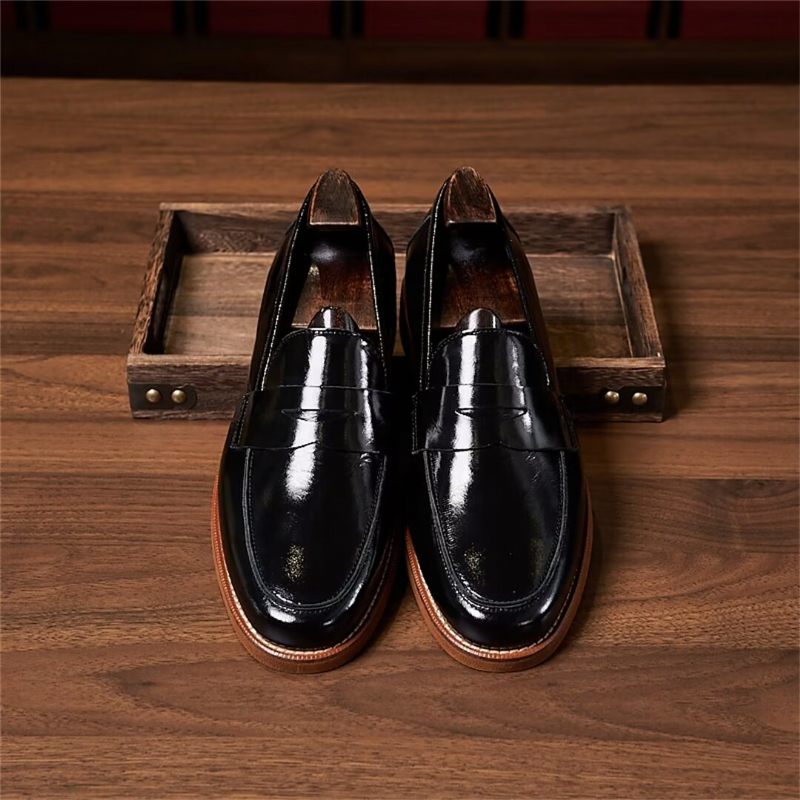 Mocassins Masculinos Couro - Preto