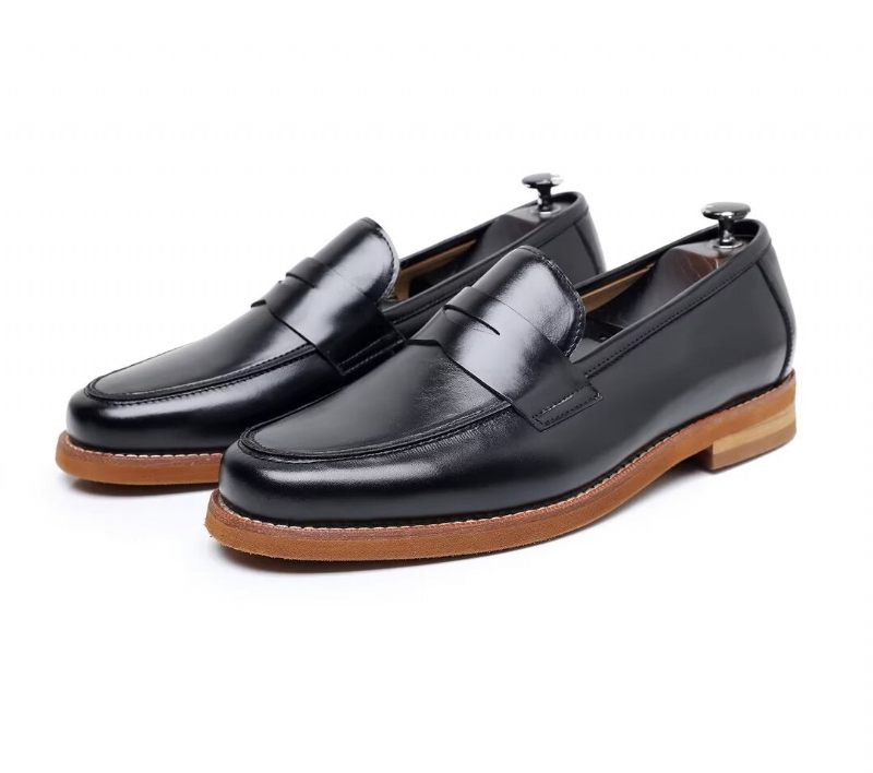 Mocassins Masculinos Couro - Preto