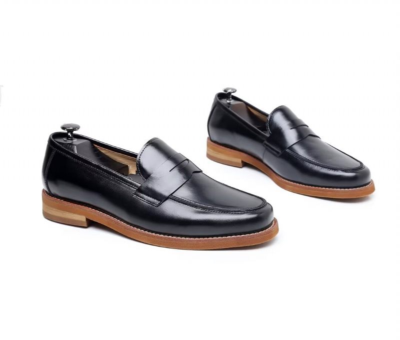 Mocassins Masculinos Couro - Preto