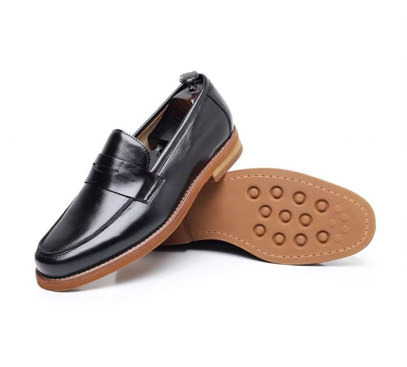 Mocassins Masculinos Couro - Preto