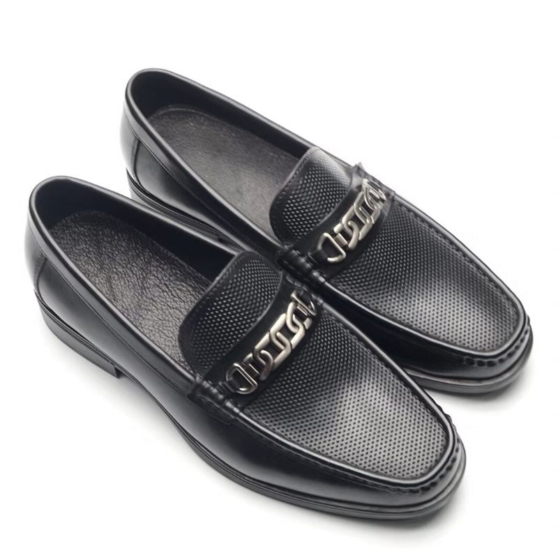 Mocassins Masculinos Couro Casuais Sofisticados - Preto