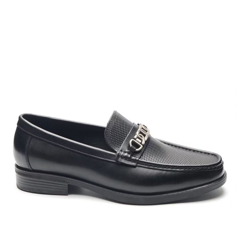 Mocassins Masculinos Couro Casuais Sofisticados - Preto