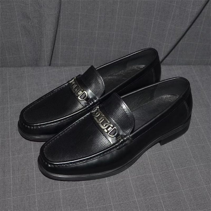 Mocassins Masculinos Couro Casuais Sofisticados - Preto