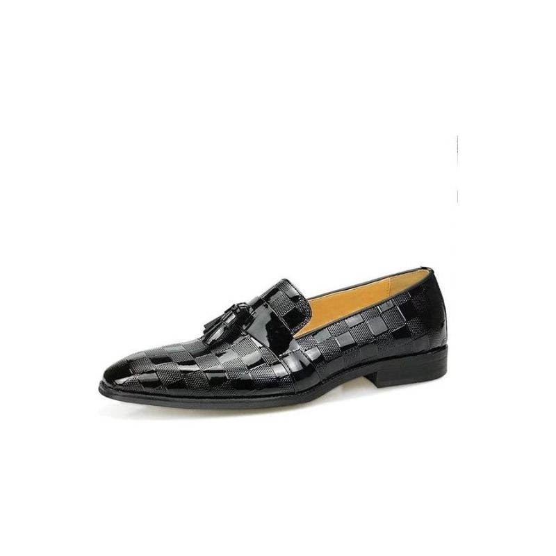 Mocassins Masculinos Couro Crocodilo Deslizantes - Preto