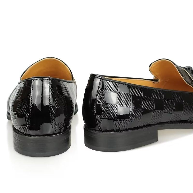 Mocassins Masculinos Couro Crocodilo Deslizantes - Preto