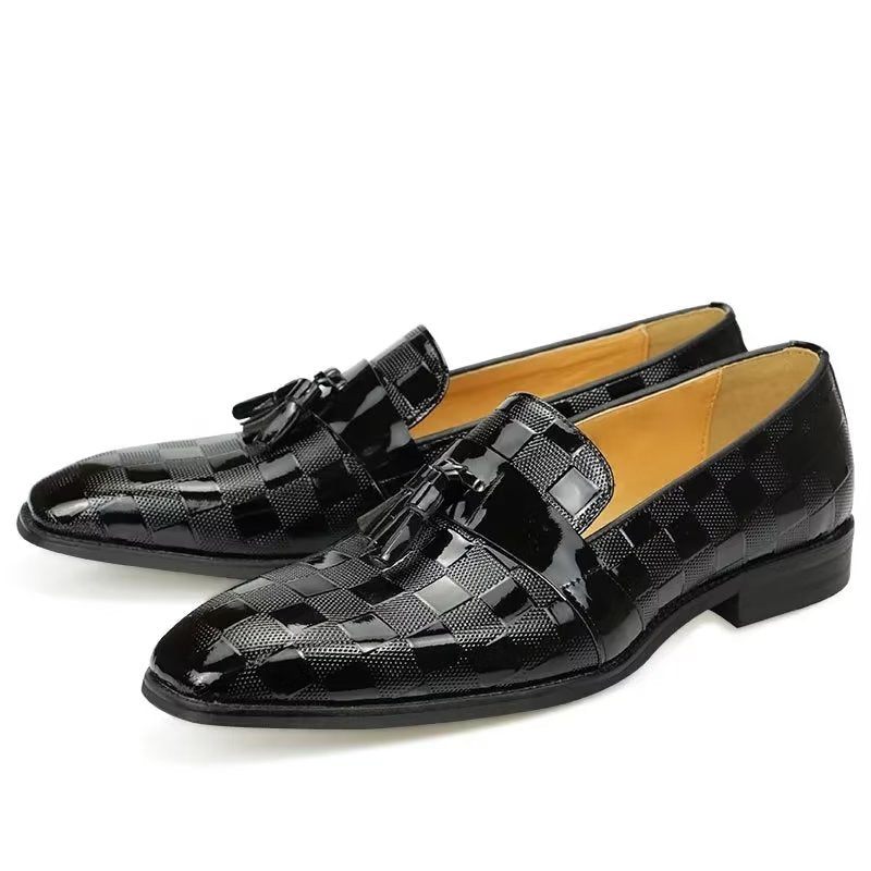 Mocassins Masculinos Couro Crocodilo Deslizantes - Preto