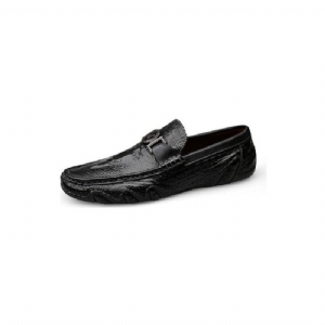 Mocassins Masculinos Couro Crocodilo Luxuosos