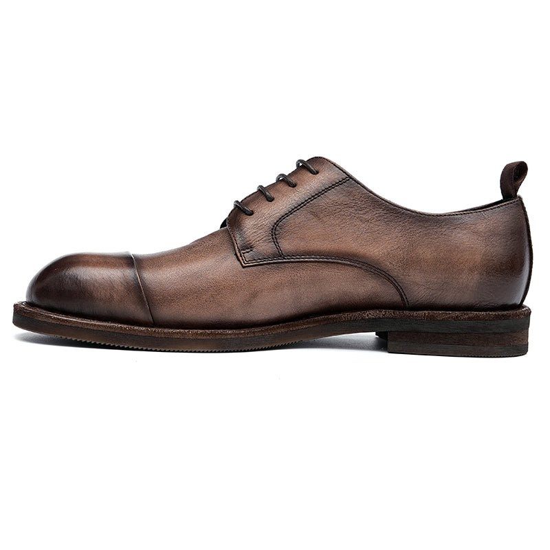 Mocassins Masculinos Couro Elegantes Sapatos Derby - Camelo