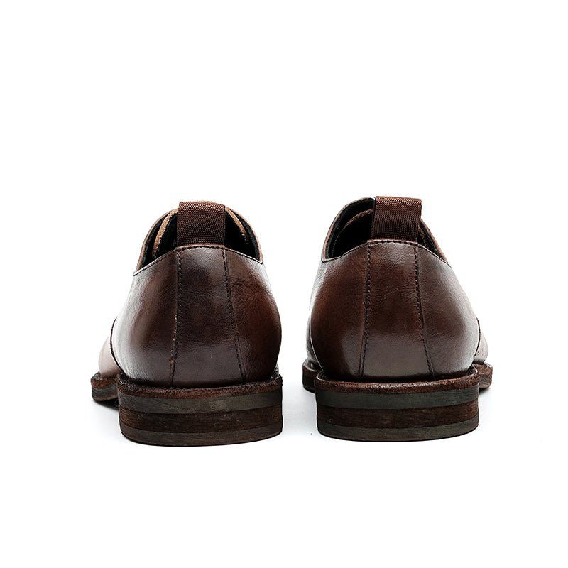 Mocassins Masculinos Couro Elegantes Sapatos Derby - Camelo