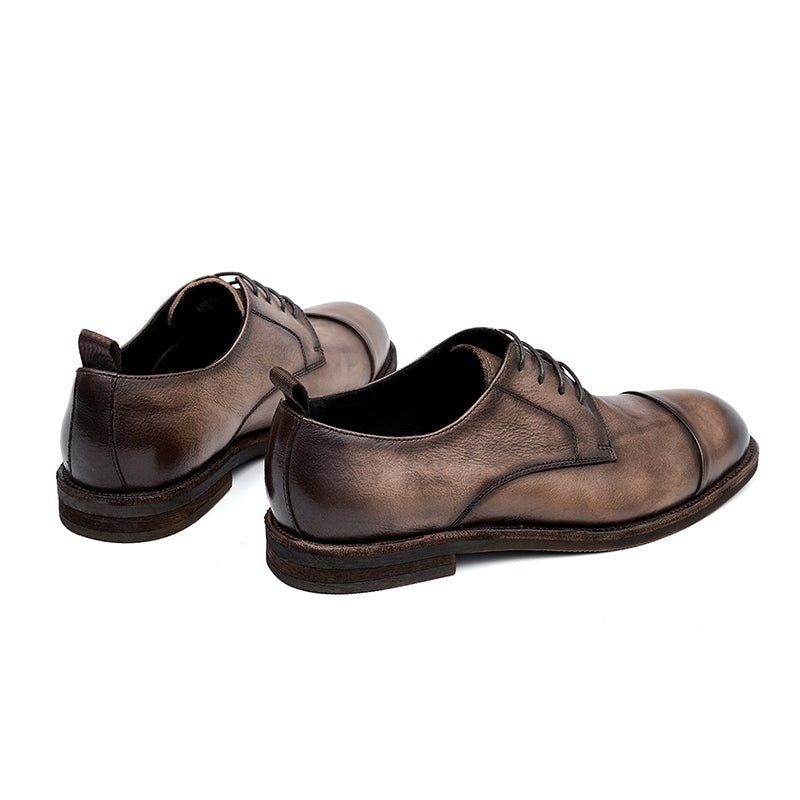 Mocassins Masculinos Couro Elegantes Sapatos Derby - Camelo