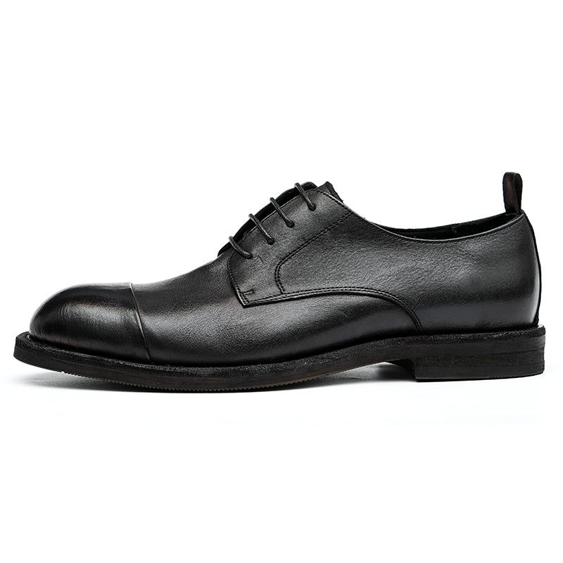 Mocassins Masculinos Couro Elegantes Sapatos Derby - Preto