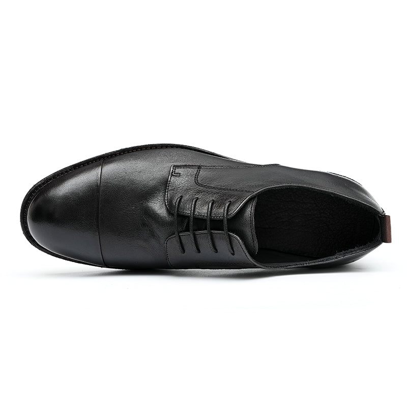 Mocassins Masculinos Couro Elegantes Sapatos Derby - Preto