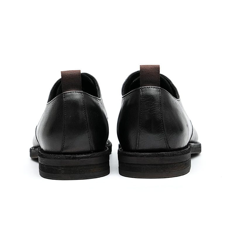 Mocassins Masculinos Couro Elegantes Sapatos Derby - Preto