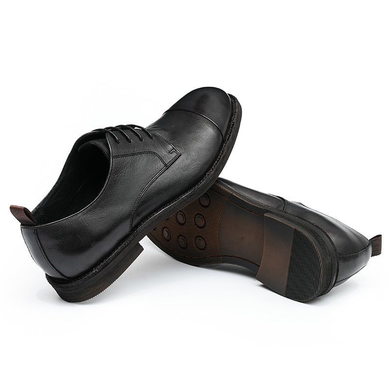 Mocassins Masculinos Couro Elegantes Sapatos Derby - Preto