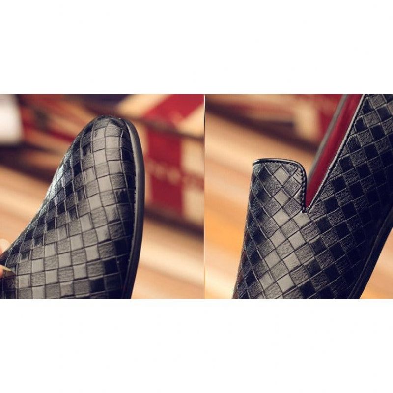 Mocassins Masculinos Couro Envernizado Brilhante Luxo Extravagante - Preto