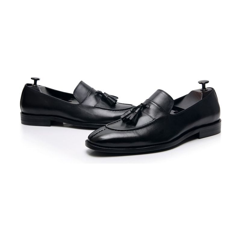 Mocassins Masculinos Couro Exótico Oxford - Preto