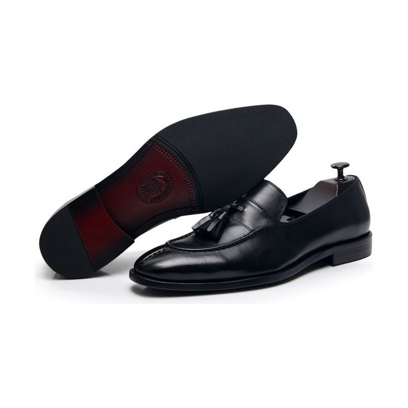 Mocassins Masculinos Couro Exótico Oxford - Preto