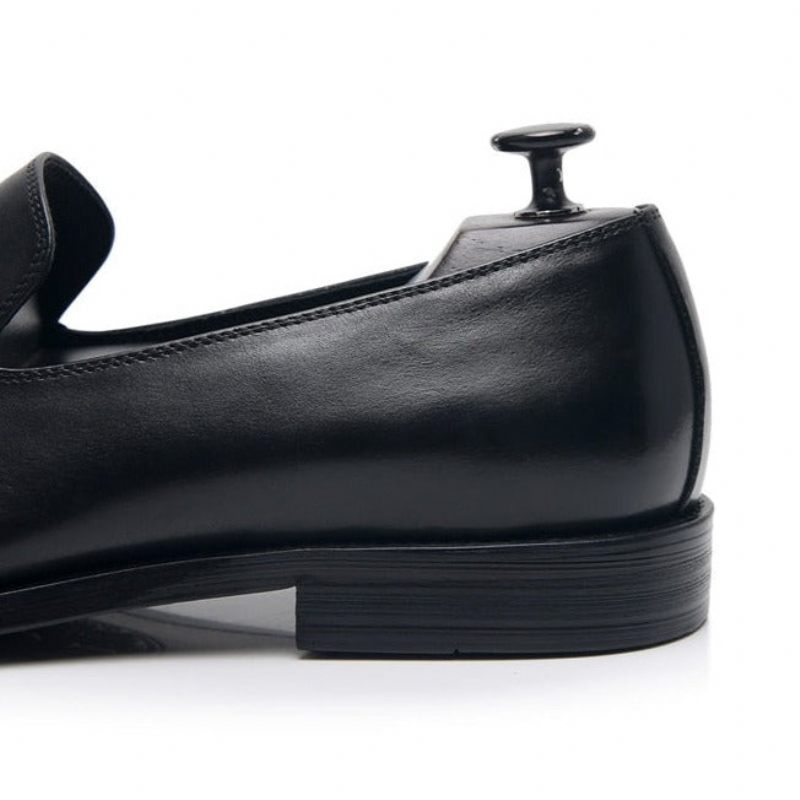 Mocassins Masculinos Couro Exótico Oxford - Preto