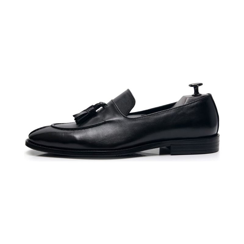 Mocassins Masculinos Couro Exótico Oxford - Preto