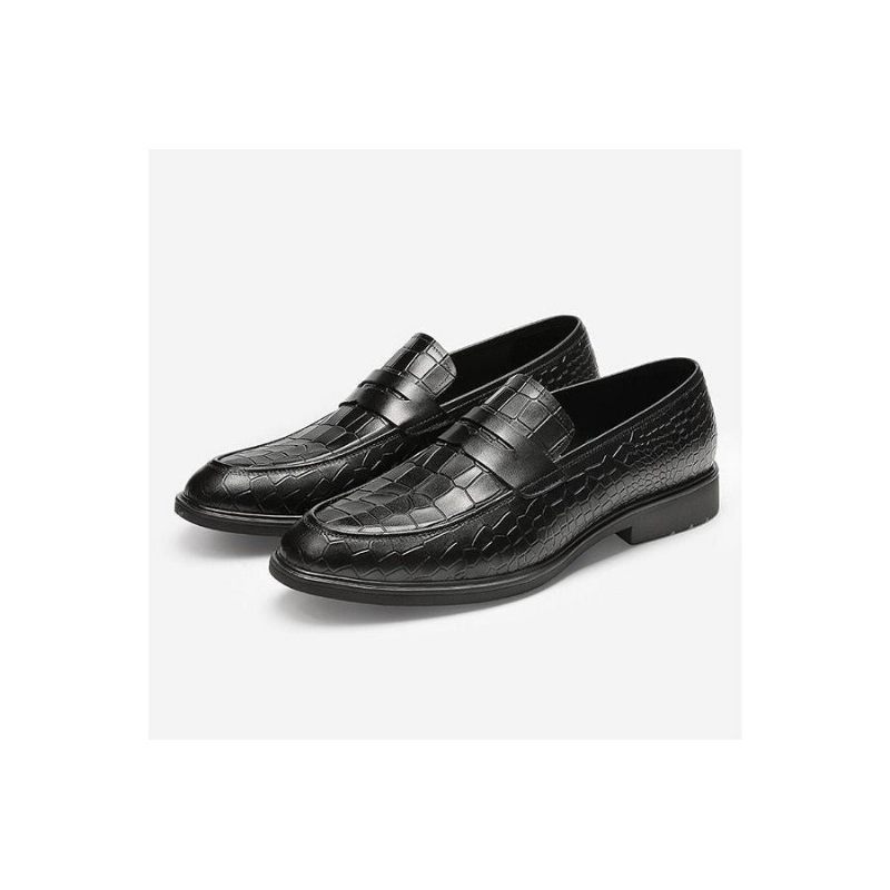 Mocassins Masculinos Couro Exótico Slip-on Brogue