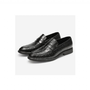 Mocassins Masculinos Couro Exótico Slip-on Brogue