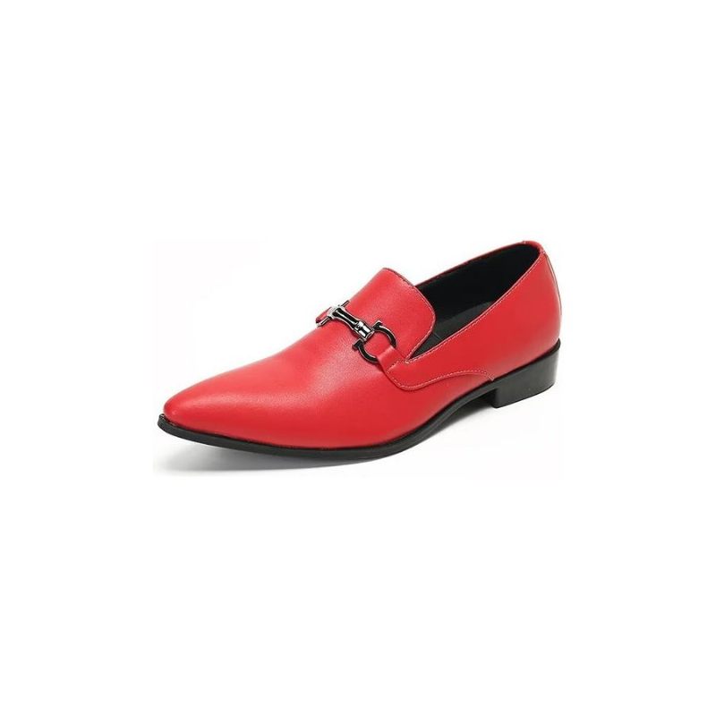 Mocassins Masculinos Couro Genuíno - Vermelho