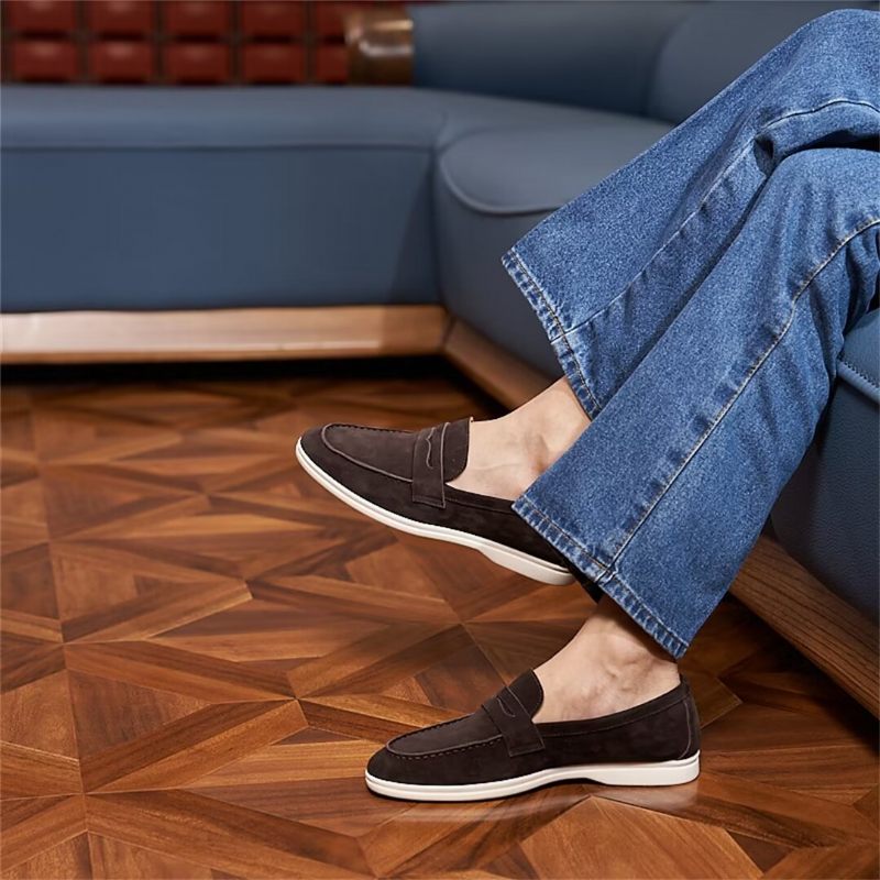 Mocassins Masculinos Couro Premium - Café